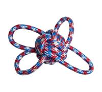 JACK AND VANILLA, Bola de Cuerda con 4 Hebillas para Perros, Duradera y Resistente, Ideal para Lanzamiento y relación, 33 cm, 290-300 g, Multicolor, Modelo Borabora