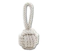 JACK AND VANILLA, Bola de Cuerda Natural para Perros, Resistente y Duradera, Ideal para Jugar y Ejercicio, Peso 205 g, diámetro 20 cm, Color Natural, Modelo Revive Toys