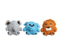 JACK AND VANILLA, Bola para Perros en Forma de león o Elefante, Juguete Estimulante y Duradero, Ideal para Juegos Interiores y Exteriores, diámetro 15 cm, Color Brillante