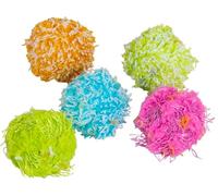 JACK AND VANILLA, Bolas de pompón Surtidas para Gatos, Juguetes no tóxicos, estimulación de la Actividad física, fáciles de Limpiar, 4,5 cm, Colores Vivos, Modelo Cat Toys