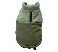 JACK AND VANILLA, Chaqueta Polar cómoda y Elegante para pasear, Bolsillos prácticos, Tela Suave y Transpirable, Talla XXL, Color Verde de Moda, Modelo 5Th Avenue Dogwalk