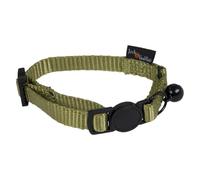 JACK AND VANILLA, Collar para Gatito Confort de Nylon Verde, Sistema de Seguridad Innovador, Ajustable de 17 a 24 cm, Diseño Elegante y Práctico, 10 mm, Verde, Modelo Comfort