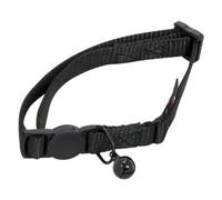 JACK AND VANILLA, Collar para Gato Negro de Nailon Ajustable, diseño Elegante y Seguro, Comodidad óptima, tamaño 24-35 cm, Ideal para Gatos Activos y Elegantes, Modelo de Nailon
