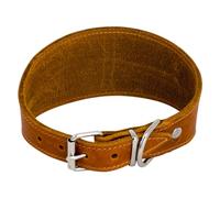 JACK AND VANILLA, Collar para Lebro para Perro, Modelo Piel Negrita, Color Coñac, Talla 48 cm