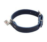 JACK AND VANILLA, Collar Vintage Elegante para Perro o Gato, diseño único y Refinado, cómodo y Duradero, Longitud 55 cm, Color Azul, Ancho 40 mm, Modelo Vintage