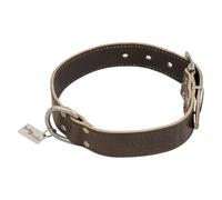 JACK AND VANILLA, Collar Vintage Elegante para Perro o Gato, diseño único y Refinado, cómodo y Duradero, Longitud 55 cm, Color marrón, Ancho 40 mm, Modelo Vintage