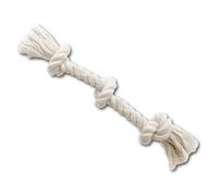 JACK AND VANILLA, Cuerda de Yute Natural 3 Nudos para Juegos interactivos, Ligera y Duradera, Ideal para Perros de Carreras pequeñas y Medianas, 30 cm, Color Natural, Modelo Revive Toys