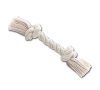 JACK AND VANILLA, Cuerda de Yute Natural de Dos Nudos para Perros, Ligera y Duradera, Ideal para Jugar y Salud Dental, 32 cm, Color Natural, Modelo Revive Toys