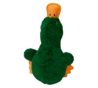 JACK AND VANILLA, Doudou Pato con Squeeker para Perros y Gatos, Juguete Interactivo en Materiales Suaves y duraderos, Ideal para el Juego, 21 cm, Verde y Blanco