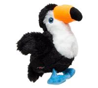JACK AND VANILLA, Juguete Tucán para Perro y Gato, estimula el Juego, Textura Suave, Resistente, no tóxica, fácil de Limpiar, Ideal para la educación, 18 cm, Multicolor