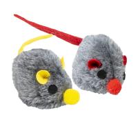 JACK AND VANILLA, Juguetes para Gatos en Forma de ratón de Colores, 2 Piezas, 7 cm, no tóxicos, con Campanas para un Juego Estimulante y Atractivo, Colores Surtidos, Modelo Cat Toys