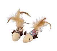 JACK AND VANILLA, Juguetes para Gatos en Forma de ratón de Colores, 2 Piezas, 7 cm, no tóxicos, con Campanas para un Juego Estimulante y Atractivo, Colores Surtidos, Modelo Cat Toys