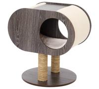 JACK AND VANILLA Molly - Árbol rascador Gris - Centro de Actividades Multifuncional con rascador, Punto de relajación, columnas revestidas de sisal y Base Estable