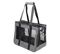 JACK AND VANILLA, transportador Moderno y Elegante para Animales, cómodo y Seguro, con Asas ergonómicas, ventilación óptima, Dimensiones 40 x 23 x 32 cm, Color Gris/Negro, Modelo Travel