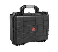 Jack Boss Funda rígida, portátil, resistente al agua, funda protectora para cámara con espuma personalizable, apto para drones, cámara, equipos, color negro, negro, 16", Negro