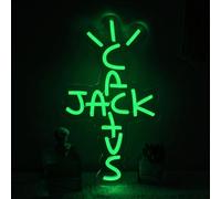 Jack Cactus Señales de Neón LED para decorar paredes Arte de neón para paredes Luces LED de acrílico con cadena de suspensión Señales iluminadas para decorar habitaciones personales USB de 5V