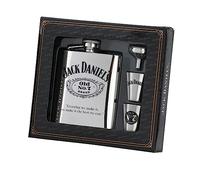 Jack Daniels 8473 - Juego de regalo con licencia para bar (6 onzas/1 onza), color plateado