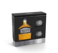 Jack Daniel's Gentleman Jack 70 cl - Pack especial con 2 vasos. Doble Filtrado, Whiskey Sabor Vainilla y Cítrico. 40% Vol. Alcohol