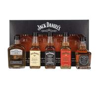 Jack Daniel's Tennessee Whiskey Pack 5 Botellas Miniaturas, Caja Para Regalar, 5 x 50 ml