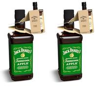 Jack Daniel's Whiskey Tennessee Apple, Combina Whiskey Jack Daniel’s Con Fresco Sabor Manzana Verde, 35% Vol. Alcohol, 700ml (Paquete de 2)