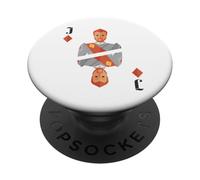 Jack De Diamantes De Diamantes Baraja De Cartas Halloween PopSockets PopGrip Adhesivo