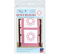 Jack Dempsey Needle Art 732753 Interlocking 3D Hearts - Bloc de punto, color blanco