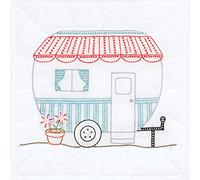 JACK DEMPSEY NEEDLE ART Bloques de colcha 18 x 18 W Camper, Blanco, Talla Única