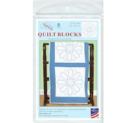 JACK DEMPSEY NEEDLE ART Bloques de colcha de 18 x 18 W XX remolinos, blanco, talla única