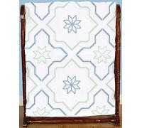 JACK DEMPSEY NEEDLE ART Bloques de edredón 18 x 18 W INTRL Star, 50/50 algodón/poliéster, blanco, talla única