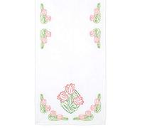 JACK DEMPSEY NEEDLE ART Bufanda para camino de mesa, diseño de tulipanes, color blanco, talla única