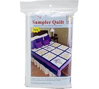 JACK DEMPSEY NEEDLE ART Juego de bloques de edredón 12/P flores, 50/50 algodón/poliéster, blanco, talla única