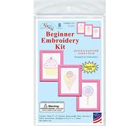 Jack Dempsey Needle Art Kit de Bordado BGNR Treats, Blanco, Talla única