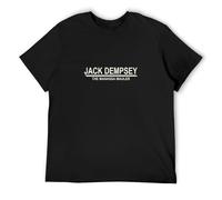 Jack Dempsey The Manassa Mauler Boxing Men's T-Shirt Unisex Black Cotton Hip Hop Print tee Shirts S
