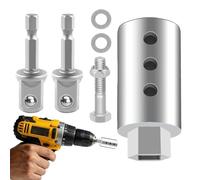 Jack Drill Adapter - Acero inoxidable Trailer Lift Drill Socket | Cable Electric Crank Handle | 1 pulgadas Drive Compatible Trailer Jack Tool Heavy Duty Portable Silver Repair Accessory