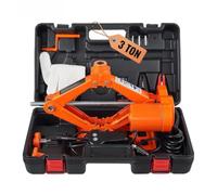 Jack eléctrico para coche, 3 toneladas, 6600 libras, 12 V, jack, doble sillín con mando a distancia, conector portátil para coche, para sedán, SUV, camión, cambio de neumáticos de repuesto