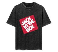 Jack In The Box Mens T-Shirt Casual Cotton Unisex Black Tees Tops L