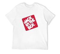 Jack In The Box Men's T-Shirt Unisex White Cotton Hip Hop Print tee Shirts 3XL