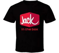 Jack in The Box T-Shirt Casual Graphic Tops Black 3XL