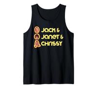 Jack & Janet & Chrissy Three's Company Roommate Faces Retro Camiseta sin Mangas