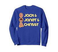 Jack & Janet & Chrissy Three's Company Roommate Faces Retro Sudadera