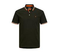 JACK & JONES Jjepaulos Polo Ss Polo, Hombre, MarrónBlancoAzul Oscuro, M