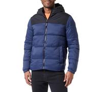 Jack & Jones A/S Jjetoby Hood Sn Chaqueta amortiguadora, Navy Blazer/Detail:Black Blocking, XL para Hombre