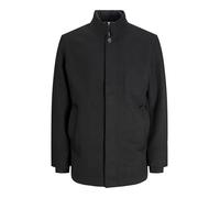 JACK & JONES Abrigo de lana para hombre, Negro, M