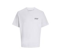 JACK & JONES Back Print tee SS Crew Neck Jcocalma-Camiseta con Estampado en la Espalda, Blanco Brillante, S Hombres