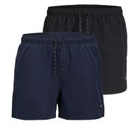 Jack&Jones Bañador Corto para Hombres 2er Paquete - Jpstmaui Jjswim Solid Akm Sn
