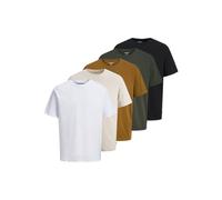 JACK & JONES Basic tee SS O-Neck 7pk MP Jjeorganic - Camisetas básicas con Cuello Redondo (7 Unidades), Color Blanco, XL, Blanco., XL