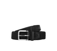 JACK & JONES Cinturón Elástico Trenzado Cuero sin Perforaciones JACSPRING, Color:Negro, Size:105
