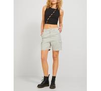 Jack & Jones Bermuda cargo de tiro alto de mujer. Blanco hielo 36 (S)