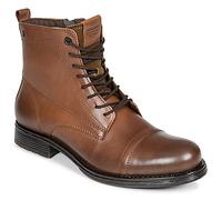 JACK & JONES Jfwshaun Leather Boot Sn, Botines con Cordones Hombre, coñac, 42 EU