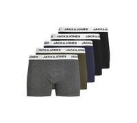 JACK & JONES Boxers Cortos básicos 5 Unidades para Hombre diseño Estampado Logotipo JACBASIC, Color:Multi-Color, Talla de pantalón:XXL